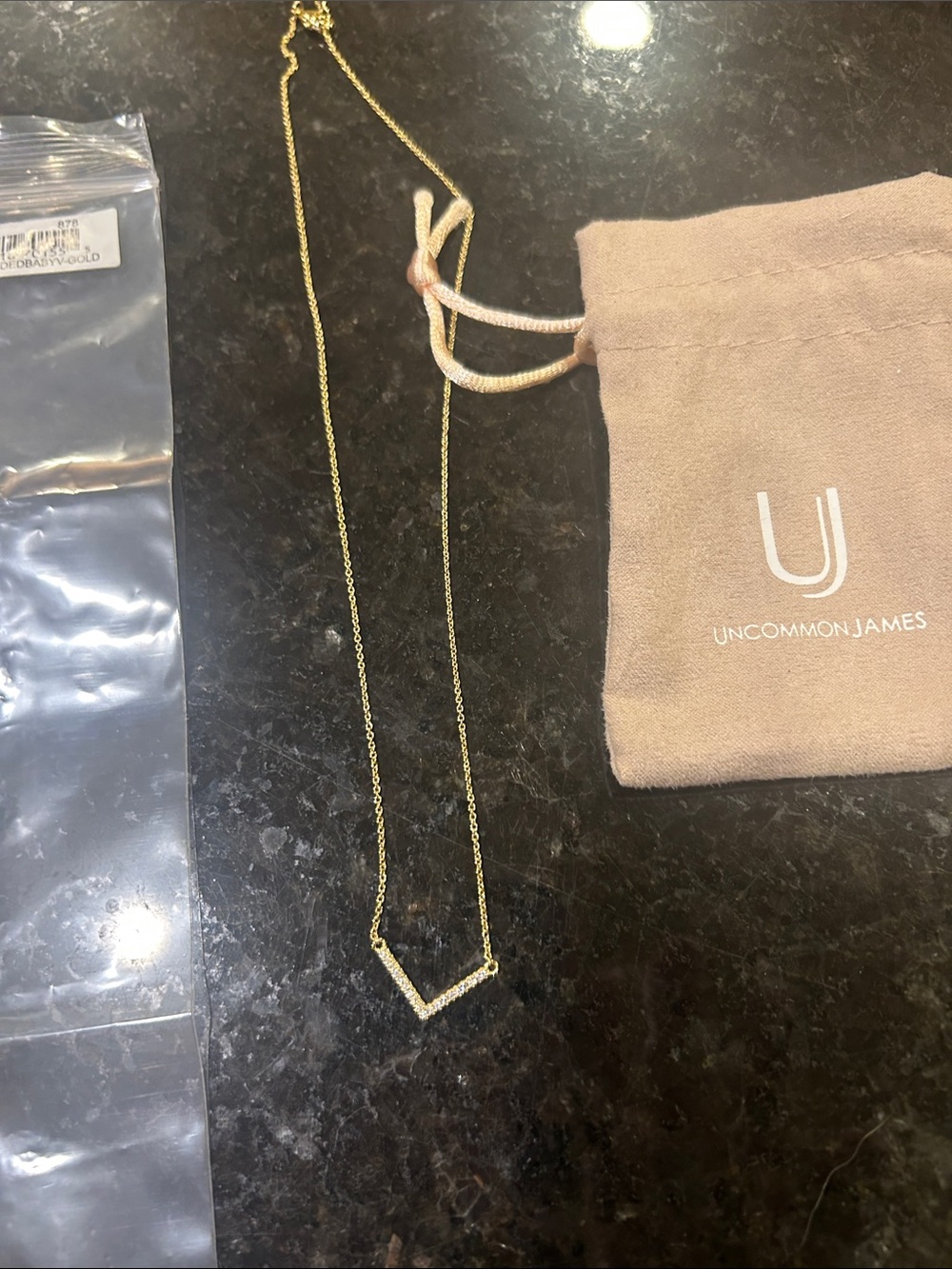 Uncommon James Gold V-Curve Pendant Necklace